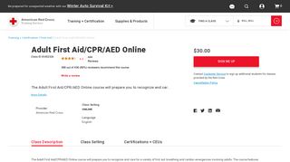 Adult First Aid/CPR/AED Online - American Red Cross