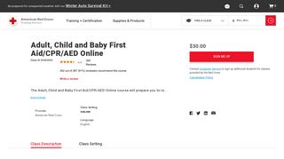 Adult, Child and Baby First Aid/CPR/AED Online - American Red Cross
