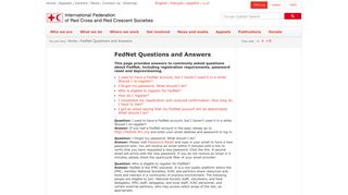FedNet Questions and Answers - International Federation of Red ...