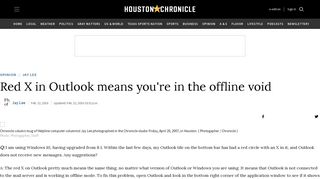 Red X in Outlook means you're in the offline void - HoustonChronicle ...