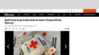 Red Cross to provide $400 to some Texans hit by Harvey - Houston ...