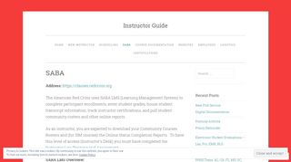 SABA | Instructor Guide