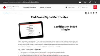 Digital Certifications | Red Cross - American Red Cross