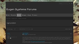 login problem - Eugen Systems Forums