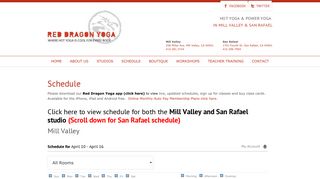 Schedule | Red Dragon Yoga