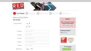 Your Details - MyRED - Please Log In - RED Driving School