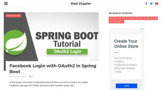 Facebook Login with OAuth2 in Spring Boot | Red Stapler