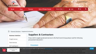 Suppliers/Contractors | Red Funnel
