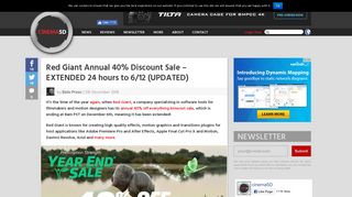 Red Giant Annual 40% Discount Sale – EXTENDED 24 hours to 6/12 ...