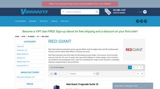 Red Giant Film making and Motion Graphics Software - Videoguys.com