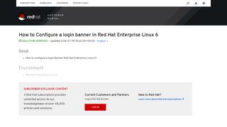 How to Configure a login banner in Red Hat Enterprise Linux 6