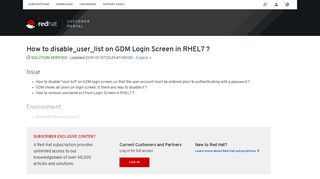 How to disable_user_list on GDM Login Screen in RHEL7 - Red Hat ...