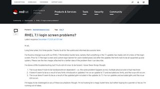 RHEL 7.1 login screen problems? - Red Hat Customer Portal