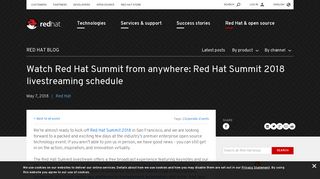 Watch Red Hat Summit from anywhere: Red Hat Summit 2018 ...