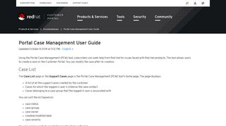 Portal Case Management User Guide - Red Hat Customer Portal