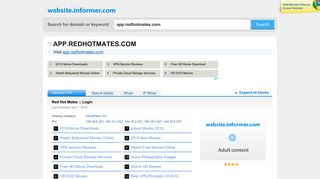 app.redhotmates.com at WI. Red Hot Mates :: Login - Website Informer