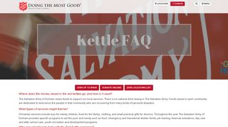 Kettle FAQ - The Salvation Army