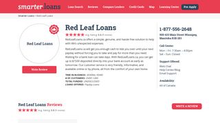 Red Leaf Loans Canada, Red Leaf Loans Reviews. - Smarter Loans