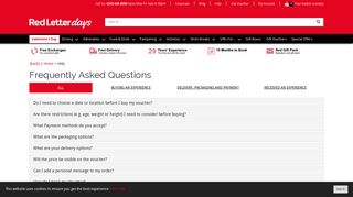 Frequently Asked Questions | Red Letter Days