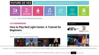 How to Play Red Light Center: A Tutorial for Beginners | Future of Sex