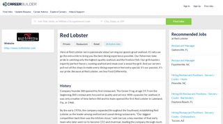 Work at Red Lobster | CareerBuilder