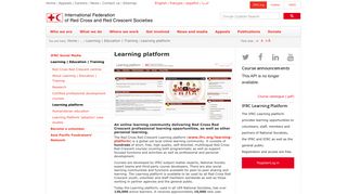 Learning platform - IFRC - International Federation of Red Cross and ...