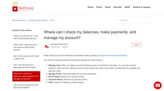 Where can I check my balances, make payments ... - Red Pocket Mobile