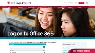 Log on to Office 365 : Red River College: Information Technology ...