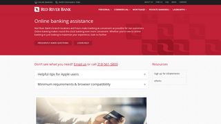 Red River Bank Online Banking Assistance
