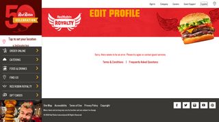 View/Edit Profile - Red Robin