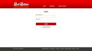 Login - Red Robin - Online Ordering