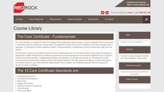 The Care Certificate - - Red Rock Online Training