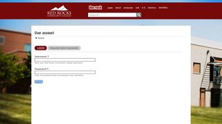 User account | Red Rocks Community College