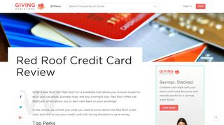 Red Roof Credit Card Review – Giving Assistant