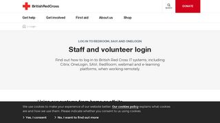 Login - British Red Cross