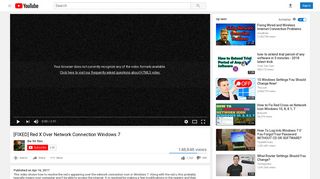 [FIXED] Red X Over Network Connection Windows 7 - YouTube