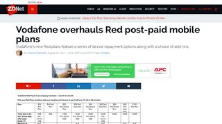 Vodafone overhauls Red post-paid mobile plans | ZDNet