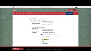 Account Management - Login/Register | Boston Red Sox