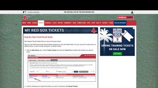 My Red Sox Tickets - Ticket Recall Guide | Boston Red Sox