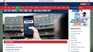 Digital Ticketing | MLB.com Ballpark app | Boston Red Sox