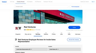 Working as an Inside Sales Representative at Red Ventures - Indeed