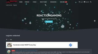 register redacted | REACTion Gaming