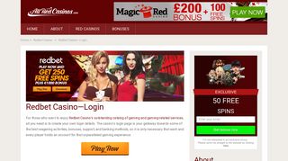 Redbet Casino—Login - Red Casinos