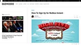 How To Sign Up for Redbox Instant - Gizmodo