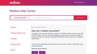 How can I redeem my points? - Redbox Help Center - Service