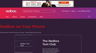 Mobile Text Club | Sign Up to Get a Monthly Free Movie ... - Redbox