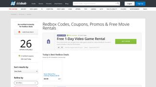 Redbox Promo Codes, Coupons & Free Movie Rentals - Slickdeals
