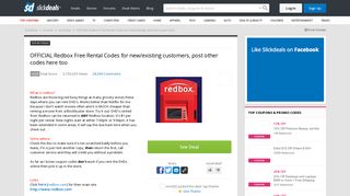 OFFICIAL Redbox Free Rental Codes for new/existing customers, post ...