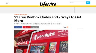 19 Free Redbox Codes (and 7 Ways to Get More) - Lifewire