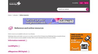 Redbridge - Reference and online resources